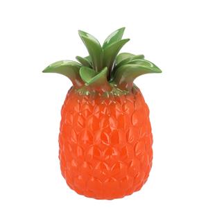DK Design Bloemenvaas Tropical Pineapple - ananas vaas - oranje - D16 x H22 cm -