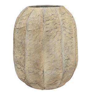 DK Design Bloemenvaas Casablanca - zand look - beige - 28 x 32 cm - golvende vormen -