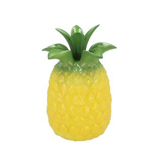 DK Design Bloemenvaas Tropical Pineapple - ananas vaas - geel - D18 x H28 cm -