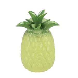DK Design Bloemenvaas Tropical Pineapple - ananas vaas - groen - D18 x H28 cm -