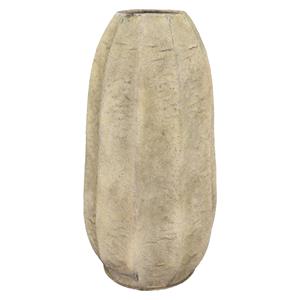 DK Design Bloemenvaas Casablanca - zand look - beige - 24 x cm - golvende vormen -