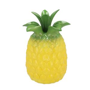 DK Design Bloemenvaas Tropical Pineapple - ananas vaas - geel - D23 x H33 cm -
