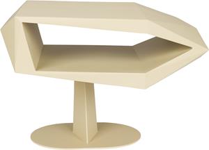 Zuiver Bijzettafel North Resin en staal, 60 x 40cm - Beige