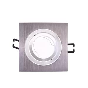 CristalRecord Inbouwspot Helium vierkant 9 cm GU10 aluminium