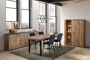 WOONENZO Complete woonkamer Tommy - bruin - met dressoir