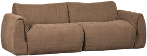 Baggy 2-zitsbank geweven chenille bruin