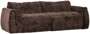 Baggy 2-zitsbank 3d chenille donkerbruin