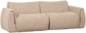 Baggy 2-zitsbank geweven chenille zand