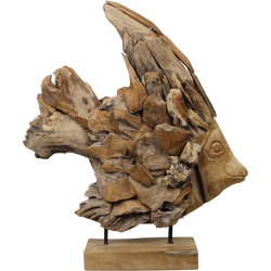 HSM Collection Decoratie vis - teak wortelhout