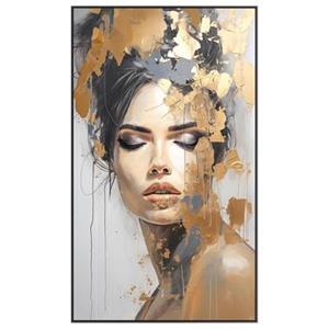 Leen Bakker Schilderij Vrouw in goud - multikleur - 118x70 cm