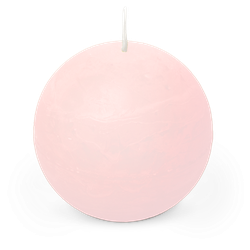 Spaas Rustiek Kaars Bol 80mm-lichtroze - 
