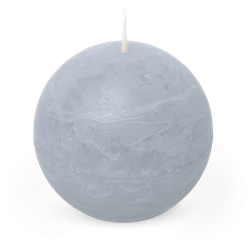 Spaas Rustiek Kaars Bol 80mm-lichtblauw - 