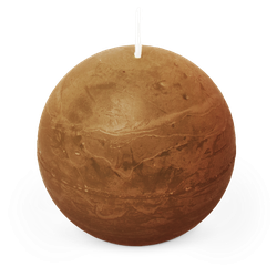 Spaas Rustiek Kaars Bol 80mm-cognac - 