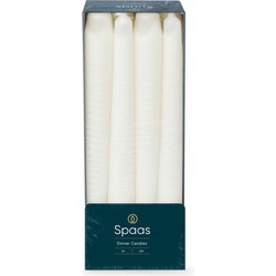 Spaas Dinerkaars d2.1h25 cm wit 8st - 