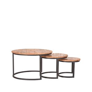 Het Steigerhouthuis LABEL51 Salontafel Set Triplet - Rough - Mangohout
