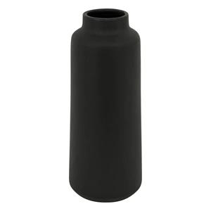 Atmosphera Bloemenvaas Emporor - mat zwart - keramiek - D12 x H30 cm - Stelen en boeketten -