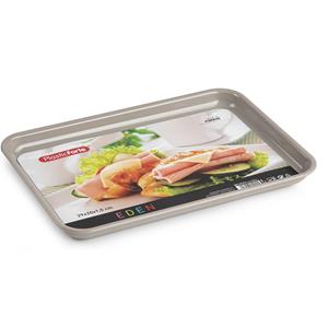 PlasticForte dienblad/serveerblad - Kunststof - 29 x 20 cm - taupe - kopjes en glazen tray -