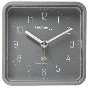 NeXtime Wekker Technoline WT 775 91x91x40mm grijs analoog