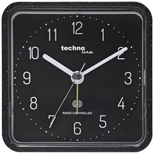NeXtime Wekker Technoline WT 775 91x91x40mm zwart analoog