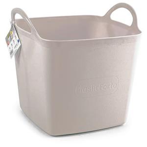 PlasticForte Kuip/emmer/wasmand - flexibel - beige - 27 liter - vierkant - kunststof -