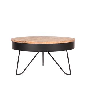 Het Steigerhouthuis LABEL51 Salontafel Saran - Zwart - Mangohout - 80 cm