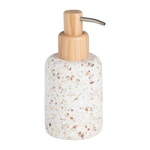 Xenos Zeeppompje Terrazzo - wit - ø7.6x17 cm