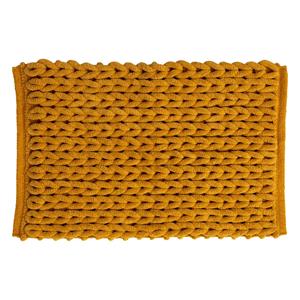 5five dikke kabels Badmat - okergeel - 50 x 75 cm - Badkamer kleedjes -