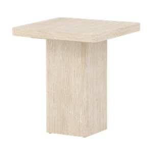 Nest living Hannes houten salontafel beige - 50 x 50 cm
