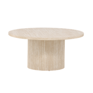 Nest living Nohr houten salontafel beige - Ø 80 cm