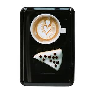 Araven Plat Horeca dienblad in het zwart - kunststof - 28 x 19 cm - Serveerbladen -