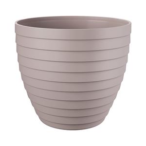 Juypal Hogar Bloempot/plantenpot Florenzia - taupe - kunststof - D25 x H22,3 cm - voor buiten/binnen -