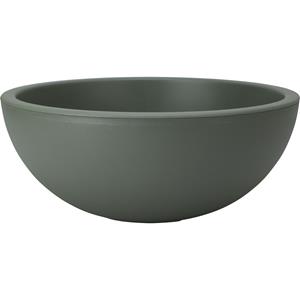 Pro Garden Plantenpot/bloempot ronde schaal - Tuin - stevig kunststof - donkergroen - D40 x H16 cm -