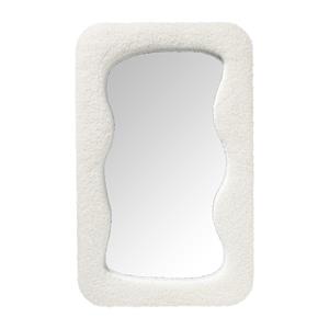 Xenos Spiegel wave teddy - wit - 60x37 cm