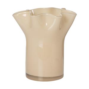 Xenos Vaas golf - wit - 22.5x20x19 cm