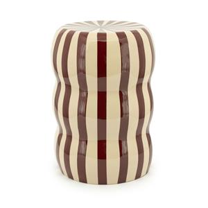 By-Boo Bijzettafel Candice 28cm - Beige/Burgundy