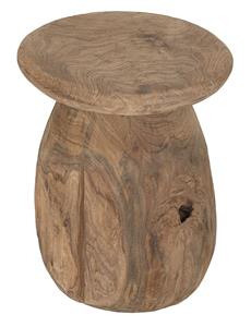 MUST Living Bijzettafel Bromo Teakhout, Ø35cm - Bruin