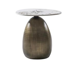 Tower Living Organische Bijzettafel Castello Keramiek, 49 x 39cm - Goud