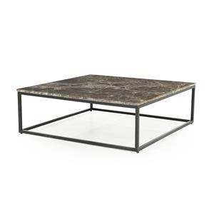 Eleonora Vierkante Salontafel Rico Marmer, 98 x 98cm - Zwart