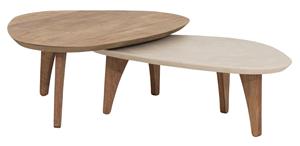 DTP Home Salontafel pebble Bliss Mortex Teakhout, 100 x 70cm - Bruin