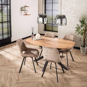 LifestyleFurn Eettafel Imre Deens ovaal, Acaciahout, 150 x 90cm - Massief acacia naturel