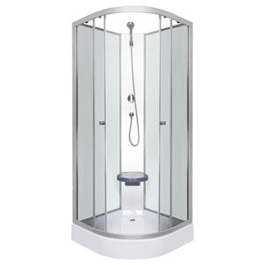Kerra Evora complete douchecabine met zitting 90x90cm chroom