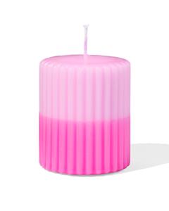 HEMA Stompkaars Ø7x8cm Ribbel Lichtroze-felroze (roze)