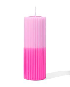 HEMA Stompkaars Ø7x19cm Ribbel Lichtroze-felroze (roze)