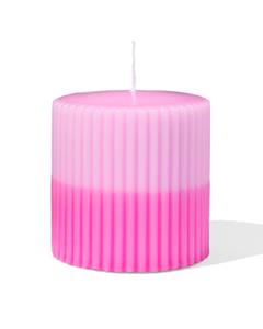 HEMA Stompkaars Ø10x10cm Ribbel Lichtoranje-oranje (roze)