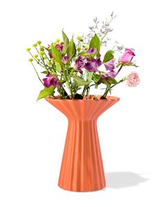 HEMA Vaas Ø8x30cm Keramiek Met Kraag Terra (terra)