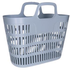 CM Flexibele wasmand/tas - lichtgrijs - 25 liter - kunststof - 47 x 18 x  - opbergen -