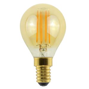 HOFTRONIC™ LED Filament lamp E14 - 4,5 Watt 423 Lumen - G45 Vorm - 2700K Warmwit licht - Dimbaar - Amber glas