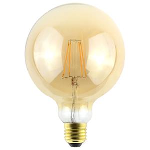 HOFTRONIC™ LED Filament lamp E27 - 9 Watt 950 Lumen - G125 Vorm - 2700K Warmwit licht - Dimbaar - Amber glas