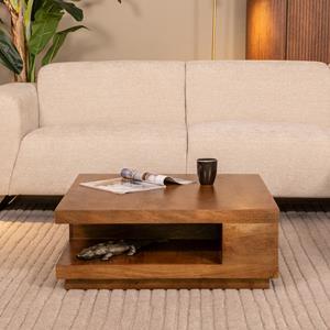 Het Steigerhouthuis LABEL51 Salontafel Square - Nature - Mangohout - 80 cm