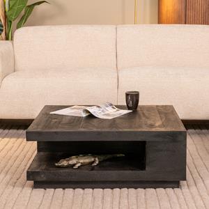 Het Steigerhouthuis LABEL51 Salontafel Square - Zwart - Mangohout - 80 cm